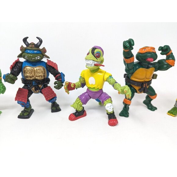 VTG TMNT Teenage Mutant Ninja Turtles Mixed Figure Lot of 5 Wacky Action Mike - Picture 3 of 10